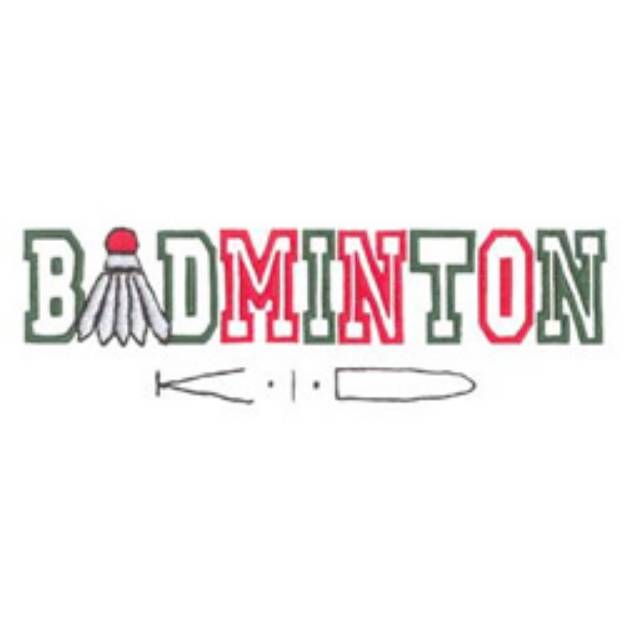 Picture of Badminton Kid Machine Embroidery Design