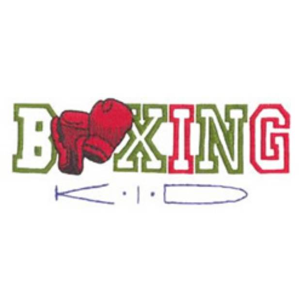 Picture of Boxing Kid Machine Embroidery Design