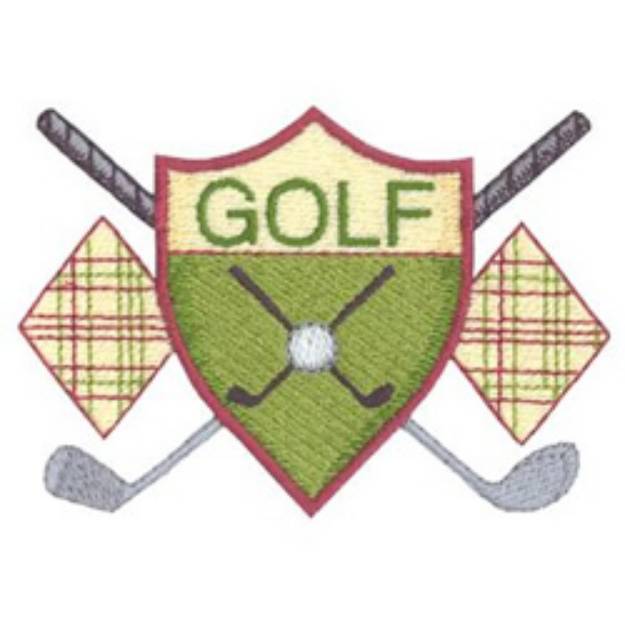 Picture of Golf Crest Machine Embroidery Design