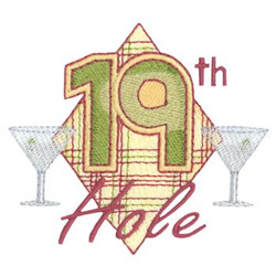 19th Hole Machine Embroidery Design