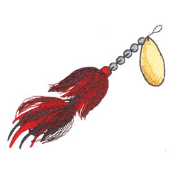 Double Tailed Lure Machine Embroidery Design