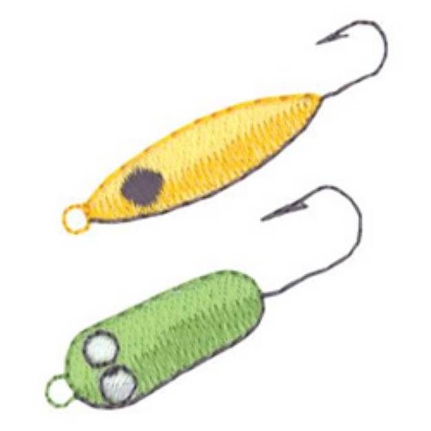 Picture of Panfish Jigs Machine Embroidery Design