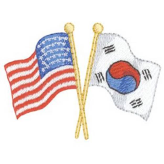 Picture of U S & Korea Machine Embroidery Design