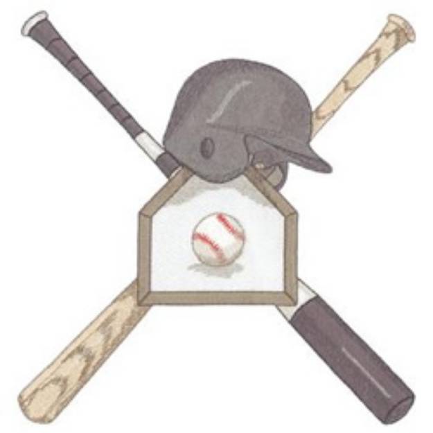 Picture of Baseball Design Machine Embroidery Design