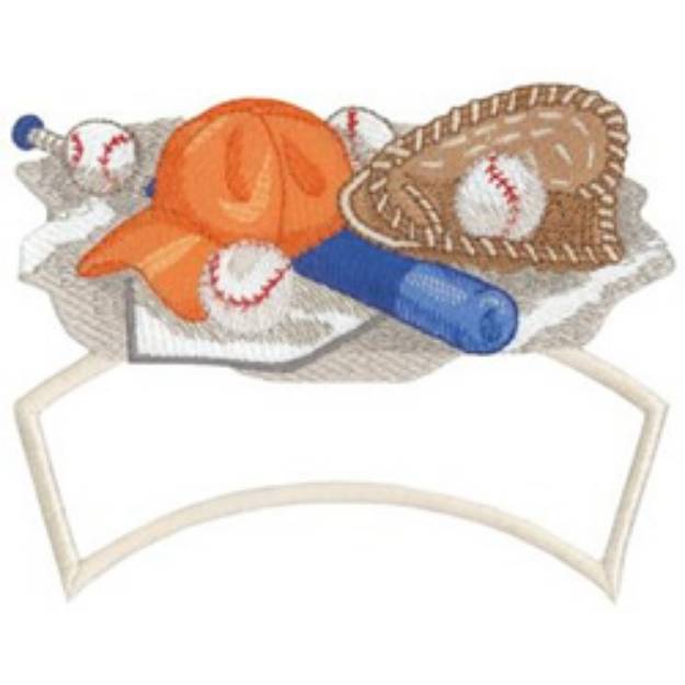 Picture of Softball Namedrop Machine Embroidery Design