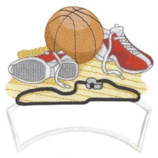 Picture of Basketball Namedrop Machine Embroidery Design