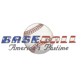 Baseball Americas Pastime Machine Embroidery Design