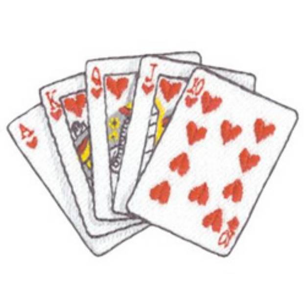 Picture of Royal Flush Machine Embroidery Design