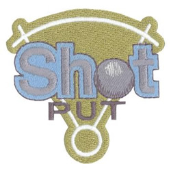 Shot Put Machine Embroidery Design