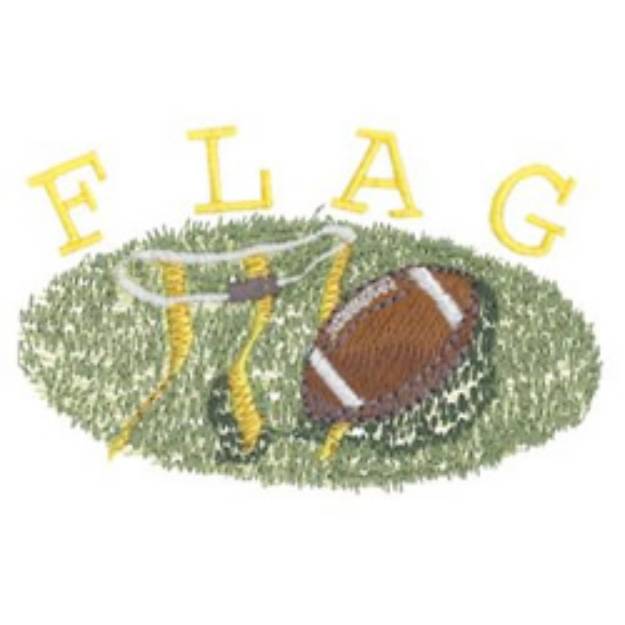 Picture of Flag Football Machine Embroidery Design