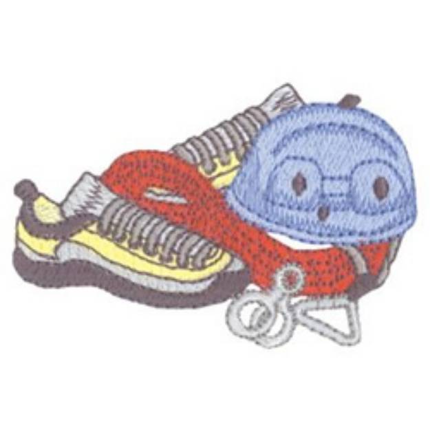 Picture of Rock Climbing Gear Machine Embroidery Design