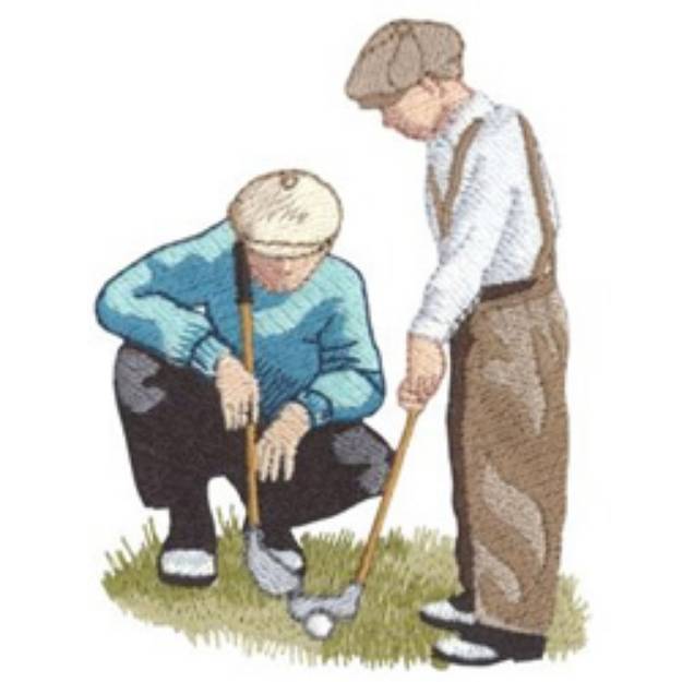 Picture of Golf Lesson Machine Embroidery Design