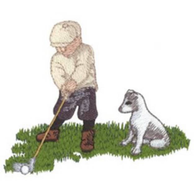 Picture of Golf Spectator Machine Embroidery Design