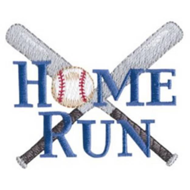 Picture of Home Run Machine Embroidery Design