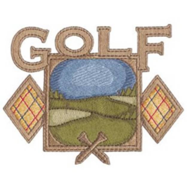 Picture of Golf Square Machine Embroidery Design