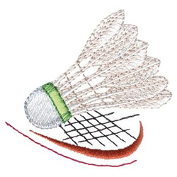Badminton Machine Embroidery Design