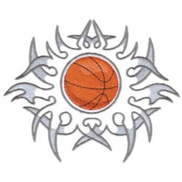 Picture of Tribal Basketball Machine Embroidery Design