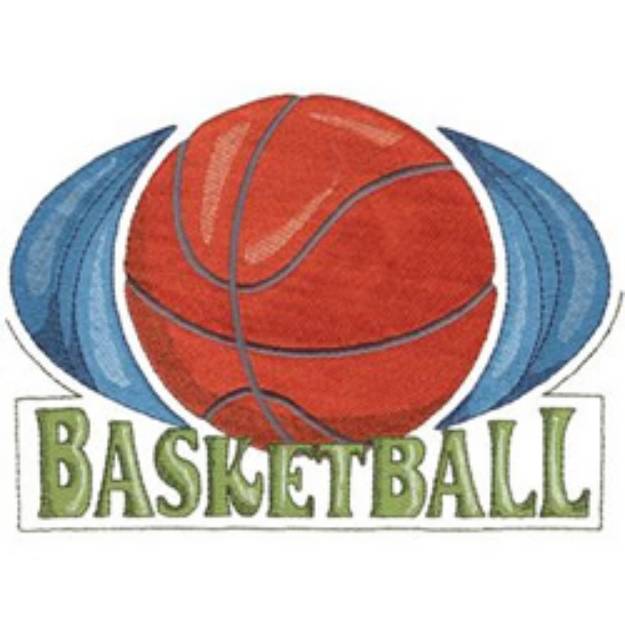 Picture of Basketball Machine Embroidery Design