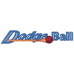 Dodge Ball Machine Embroidery Design