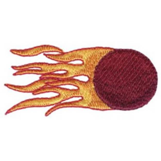 Picture of Flaming Dodge Ball Machine Embroidery Design