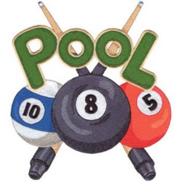 Picture of Pool Machine Embroidery Design