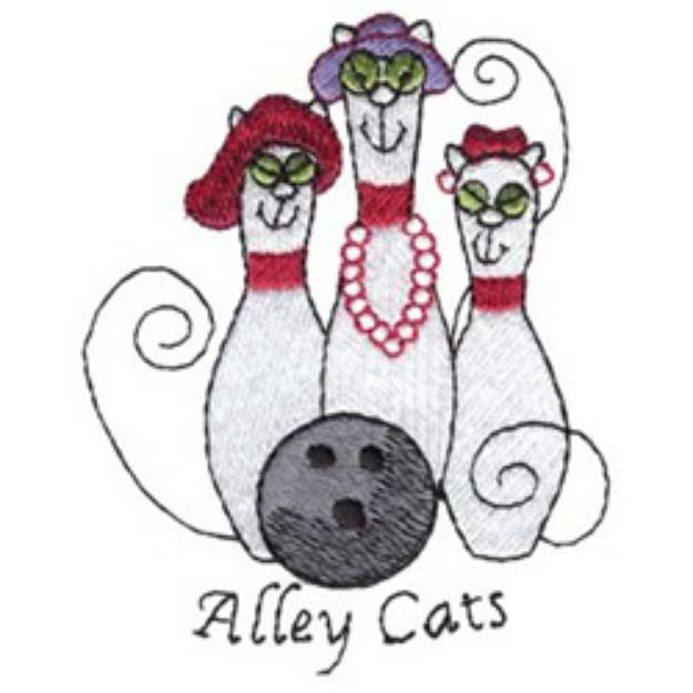 Picture of Alley Cats Machine Embroidery Design