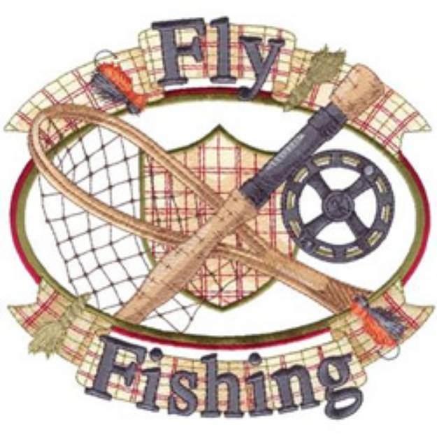 Picture of Fly Fishing Machine Embroidery Design