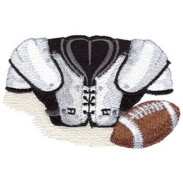 Picture of Football Pads Machine Embroidery Design