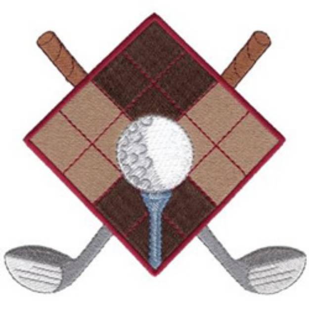 Picture of Golf Logo Machine Embroidery Design