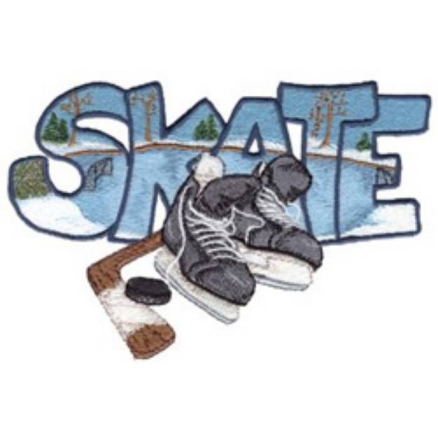 Picture of Skate Machine Embroidery Design