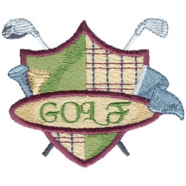 Picture of Golf Crest Machine Embroidery Design