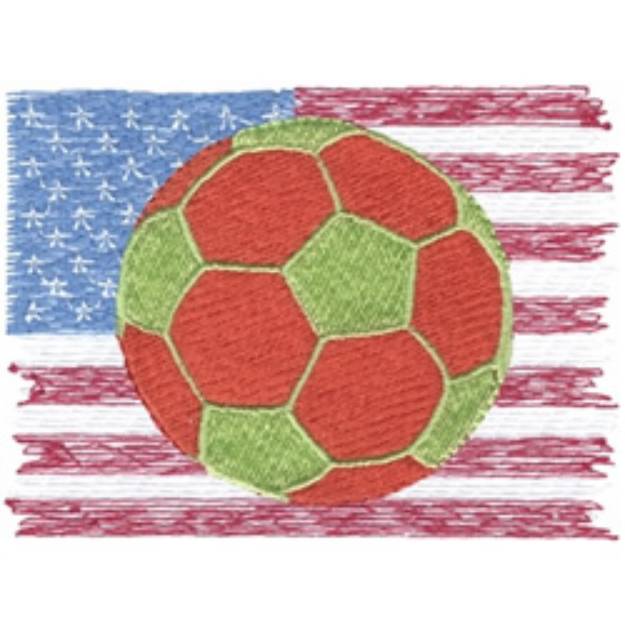 Picture of American Soccer Machine Embroidery Design