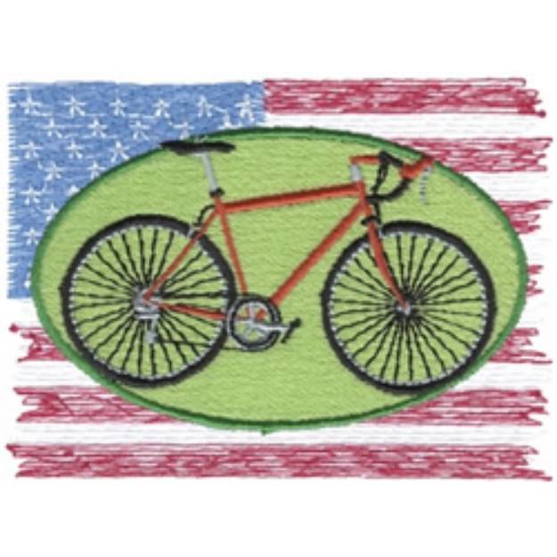 Picture of American Cyclist Machine Embroidery Design