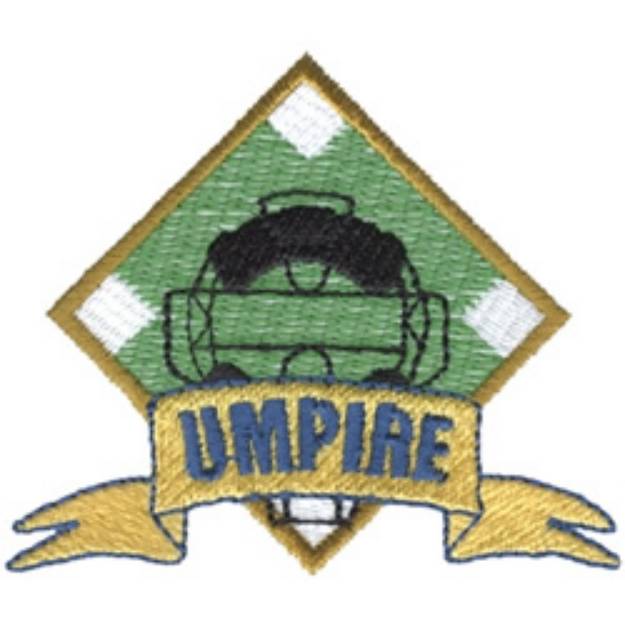 Picture of Softball Umpire Machine Embroidery Design