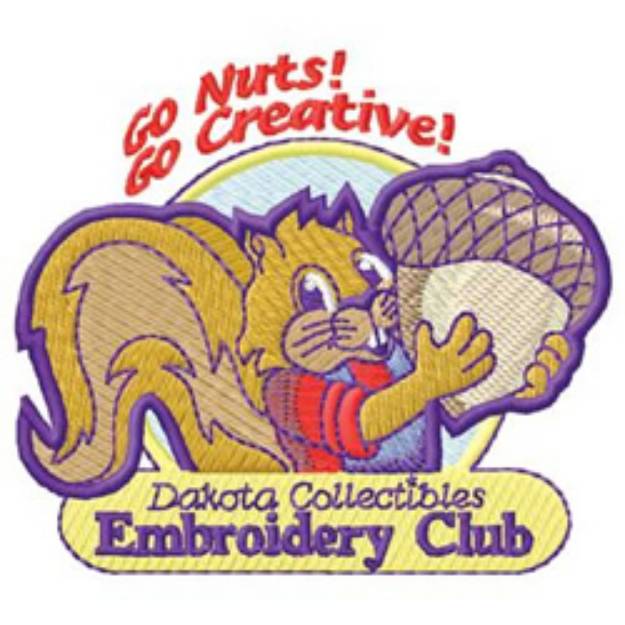 Picture of Club Squirrel Machine Embroidery Design