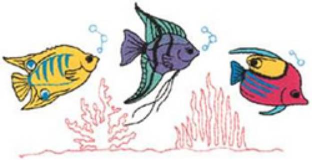 Picture of Tropical Fish Machine Embroidery Design