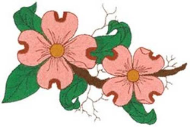 Picture of Dogwood Flowers Machine Embroidery Design