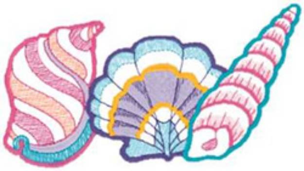 Picture of Seashells Machine Embroidery Design