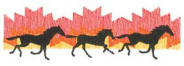 Picture of Southwestern Horses Machine Embroidery Design