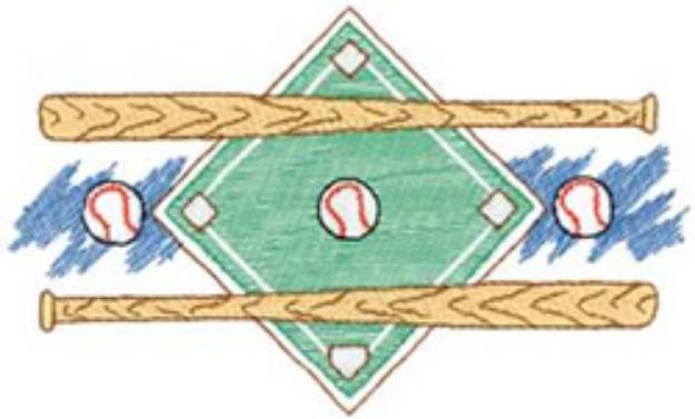 Picture of Baseball Logo Machine Embroidery Design