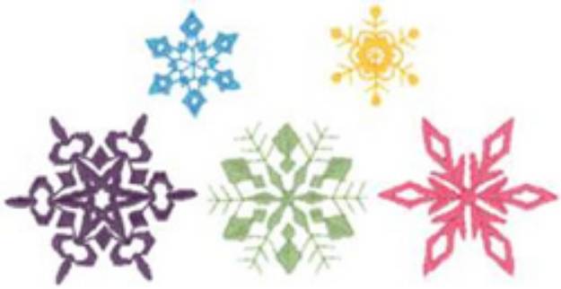 Picture of Snowflakes Machine Embroidery Design