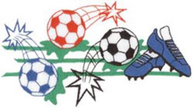 Picture of Soccer Design Machine Embroidery Design