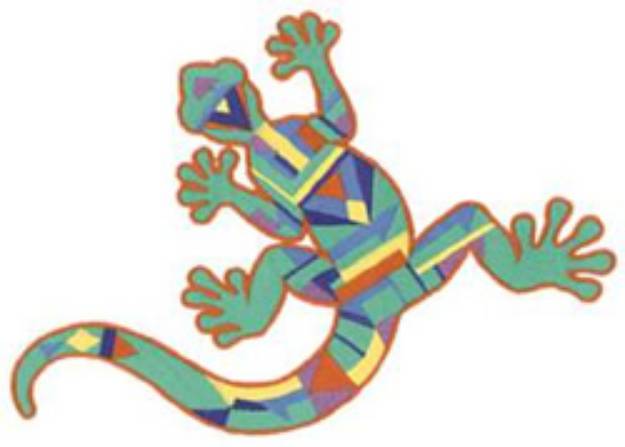 Picture of Large Gecko Machine Embroidery Design