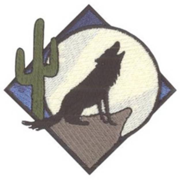 Picture of Coyote Machine Embroidery Design