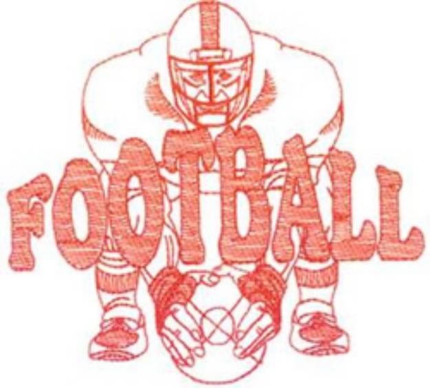 Picture of Football Logo Machine Embroidery Design