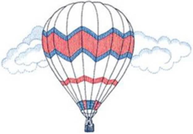 Picture of Hot Air Balloon Machine Embroidery Design