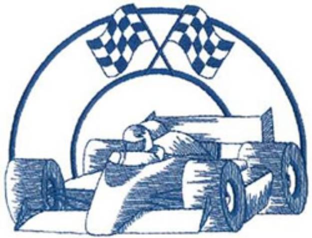 Picture of Racecar Machine Embroidery Design