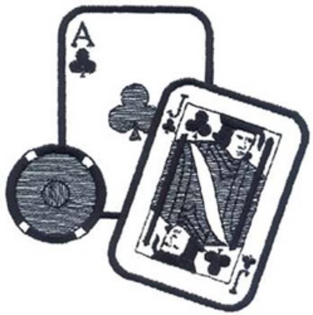 Picture of Blackjack Machine Embroidery Design