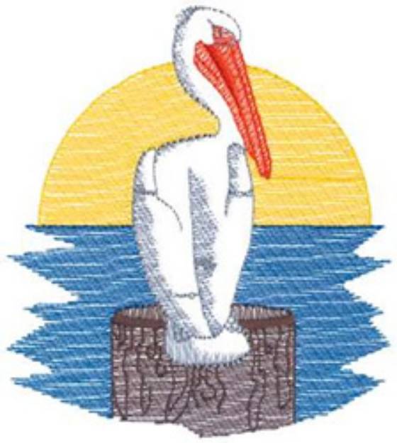 Picture of Pelican Machine Embroidery Design