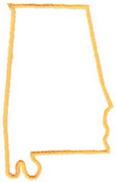 Picture of Alabama Outline Machine Embroidery Design